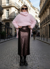 Gonna Sparkle Intrecciata  elegante, luminosa, irresistibile D01E1072/ MORO PHILIA LOFT 