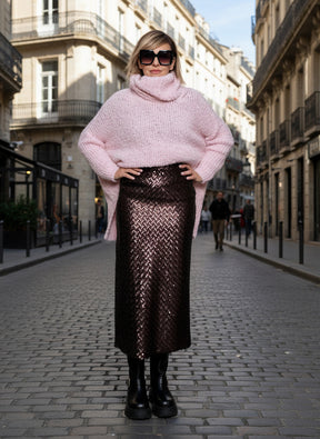 Gonna Sparkle Intrecciata  elegante, luminosa, irresistibile D01E1072/ MORO PHILIA LOFT 