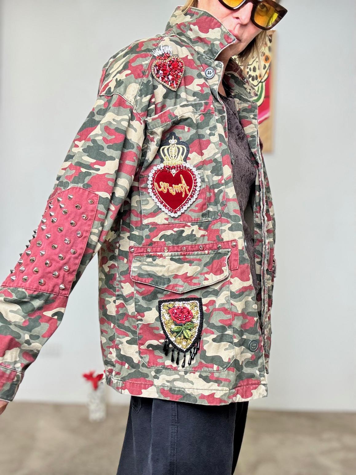 AB PINK -  GIACCA CAMO HEART GIACCA HEART/ MILITARE AB PINK 