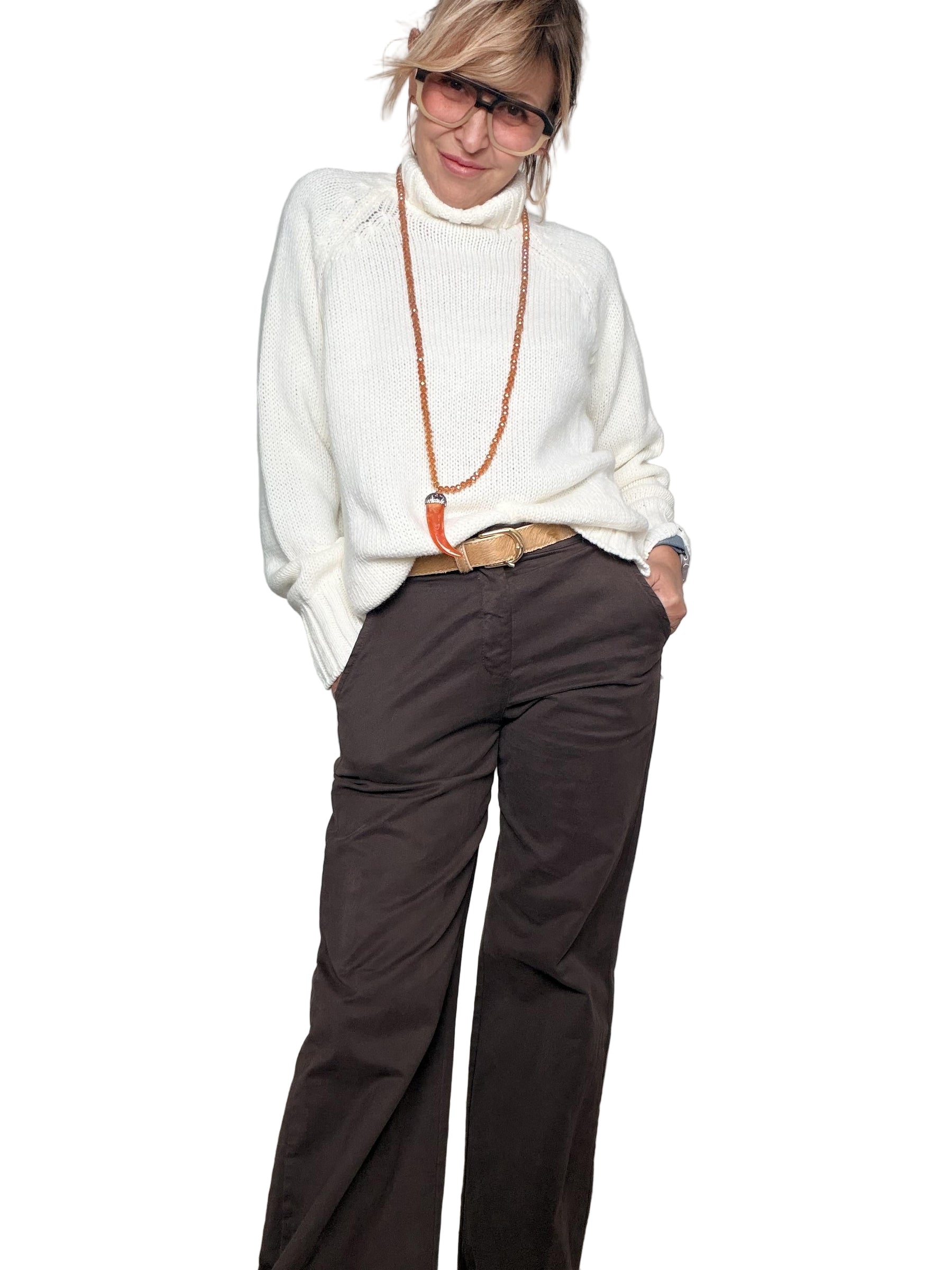 FEMALE - Pantalone Easy Flair 6789g/ MORO FEMALE 