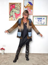 DEJA VU - Giubbotto mix tessuti con frange  Urban Chic Edition marrone A25DL615/ MARRONE DEJA VU 