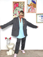 DEJA VU - Giacca donna a quadri in stile sartoriale moderno A25LU613/ CHECK DEJA VU 