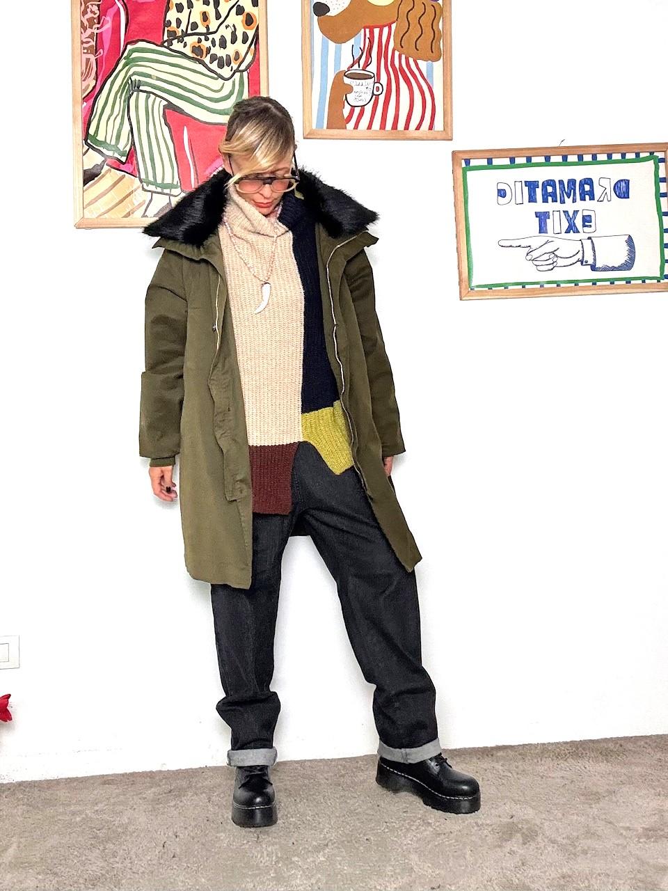 SUSY STAR - Parka donna  caldo, pratico e super trendy STG5849/ VERDE SUSY STAR 