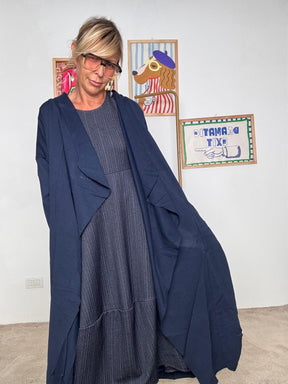 SUSY STAR - Giacca Felpa Garzata  Comfort Oversize con Stile Casual Chic Blu ST50124/ BLU SUSY MIX 