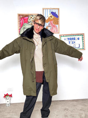 SUSY STAR - Parka donna  caldo, pratico e super trendy STG5849/ VERDE SUSY STAR 