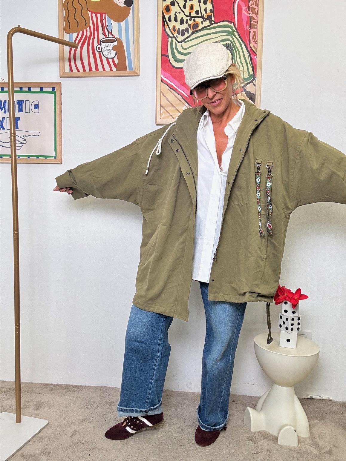 FEMALE - Trench Over in Cotone Army Chic MILITARE WD1955/ MILITARE FEMALE 