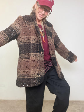 SUSY STAR - Giacca Spark Check 59378G/ MORO SUSY STAR 