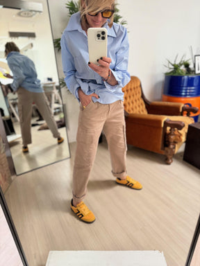 FEMALE - CARGO COTONE DETTAGLIO NASTRO - FANGO PT151316D / FANGO FEMALE 