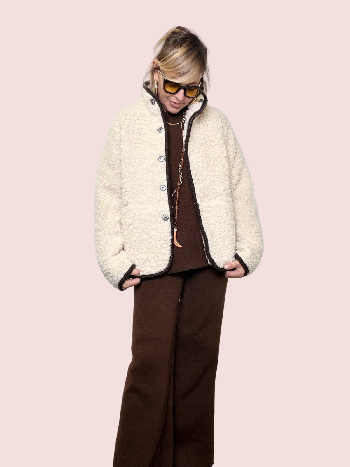 FEMALE - TEDDY SOFT COCOON 9974/ PANNA/MORO FEMALE 