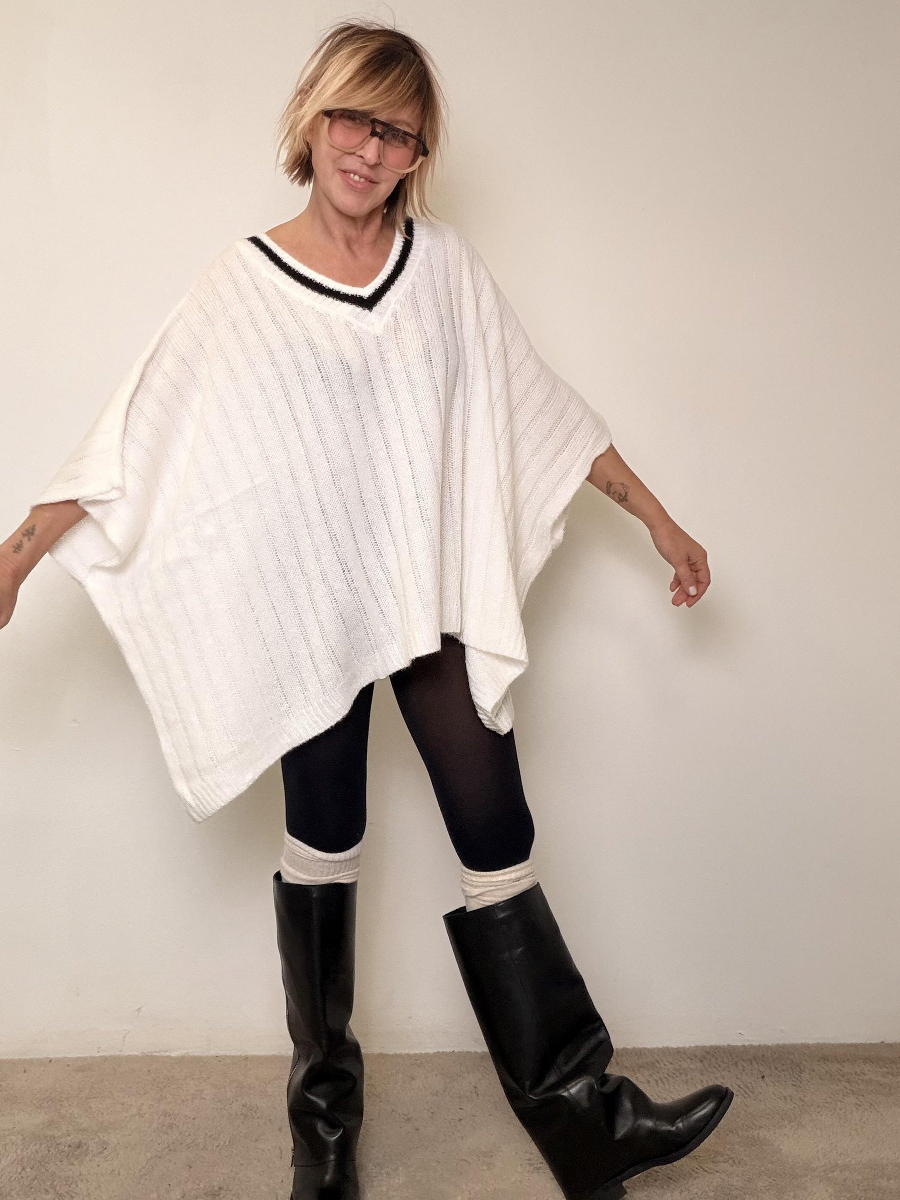 SUSY STAR - GILET MAXI A V STWM5044/ PANNA SUSY STAR 