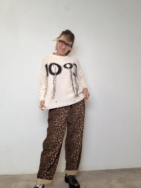 PHILIA LOFT -PANTALONE ANIMALIER IN VELLUTO R01L0967/ / ANIMALIER PHILIA LOFT 