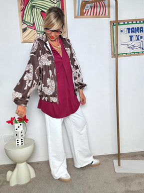 FEMALE - Bomber donna fantasia animalier moro  Stile casual chic L3M338/ MORO FEMALE 