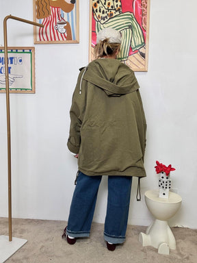 FEMALE - Trench Over in Cotone Army Chic MILITARE WD1955/ MILITARE FEMALE 