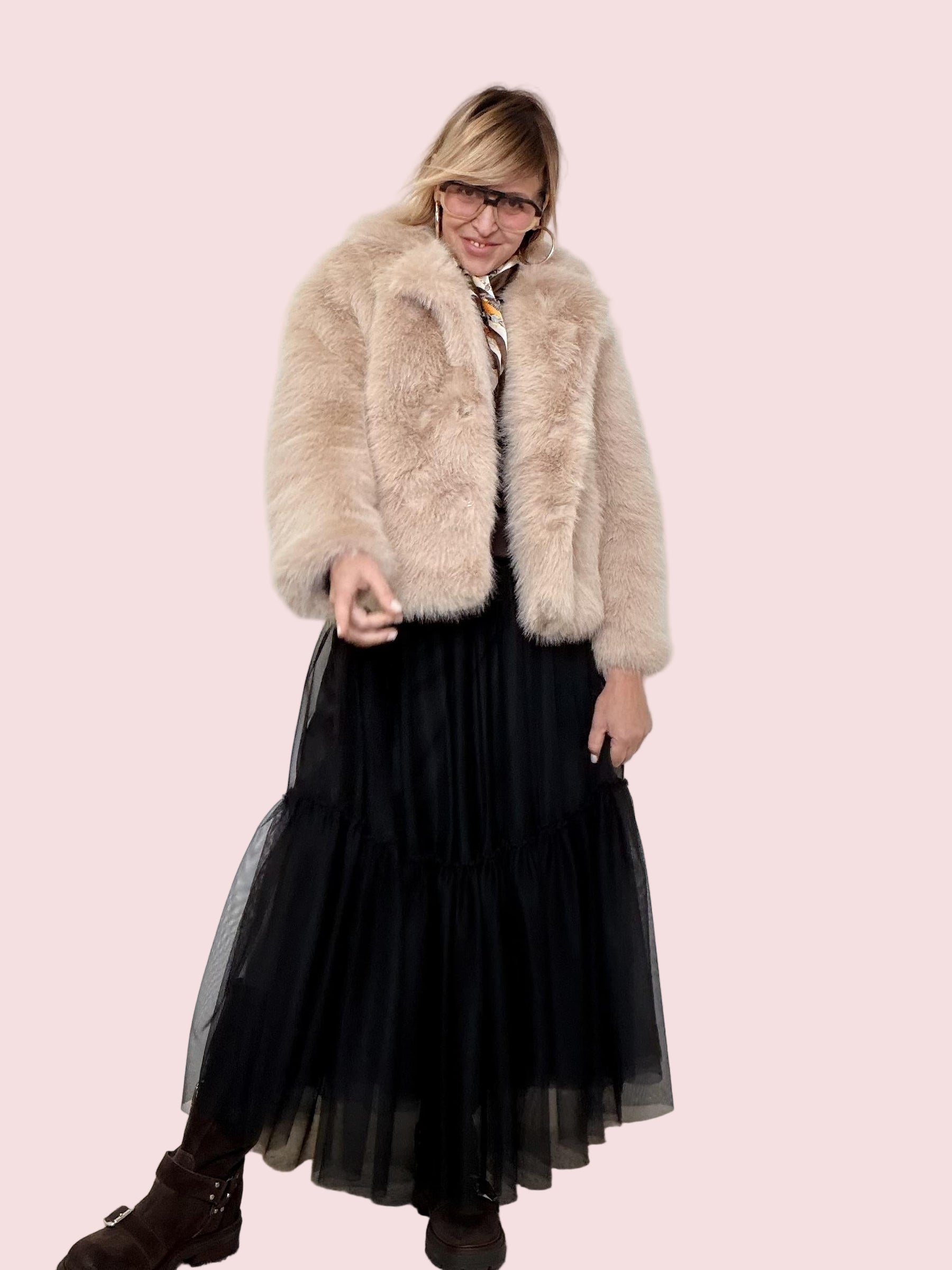 SOUVENIR - ECOPELLICCIA SOFT CLOUD CON FOULARD MIELE V38A0389/ MIELE SOUVENIR 