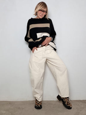 FEMALE - Pantalone mille A7222-D4/ PANNA FEMALE 