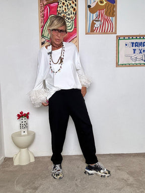 SUSY STAR - Pantalone in punto Milano: comodo, versatile e super chic NERO ST83494PMV/ NERO SUSY STAR 