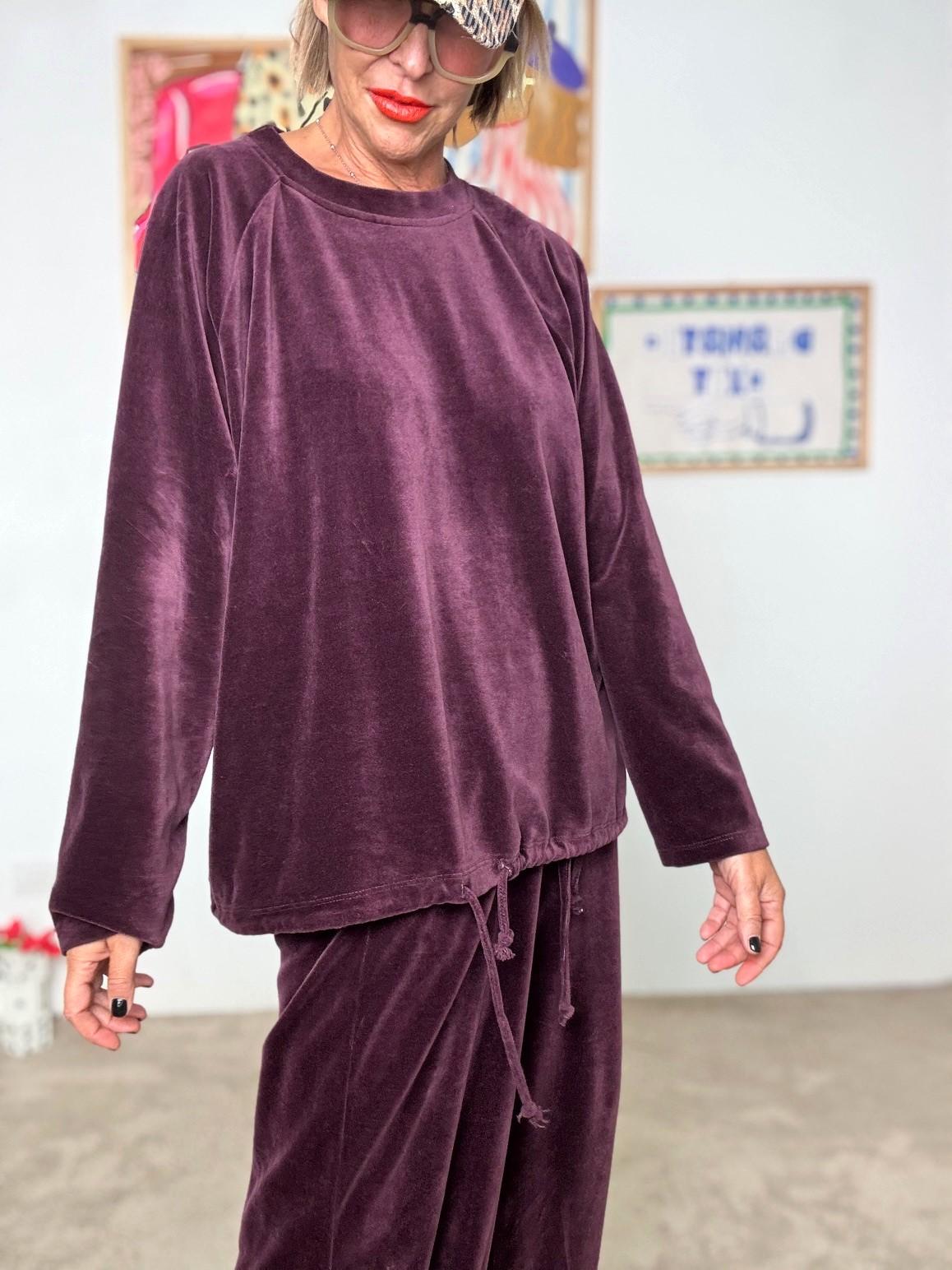 FEMALE - FELPA CINIGLIA BORGOGNA M54658/ BORGOGNA FEMALE 