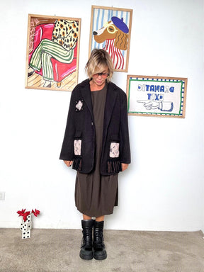 SUSY STAR - Giacca Cappottino Boho Chic STSS3085/ MORO SUSY STAR 