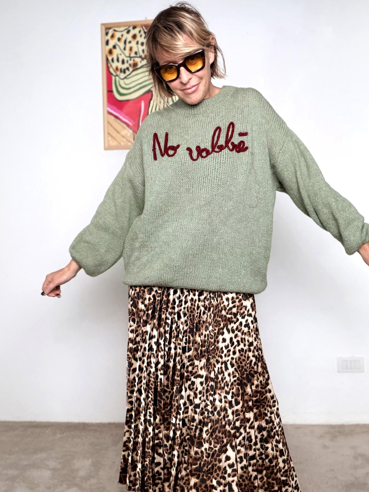 FEMALE - Maglia over No vabbè SAlVIA A2702/ SALVIA FEMALE 