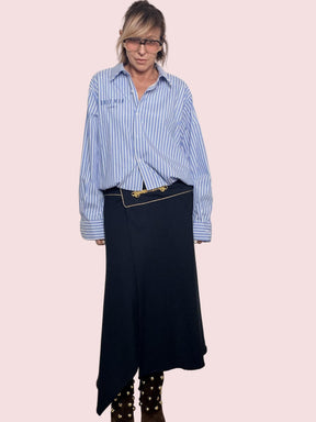 FEMALE - Camicia New York Stripes  fresca, oversize e super urbana 19381-1/ MAXI CELESTE FEMALE 