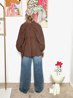 FEMALE - Camicia over  Un abbraccio di cotone e leggerezza MORO W5590/ MORO FEMALE 