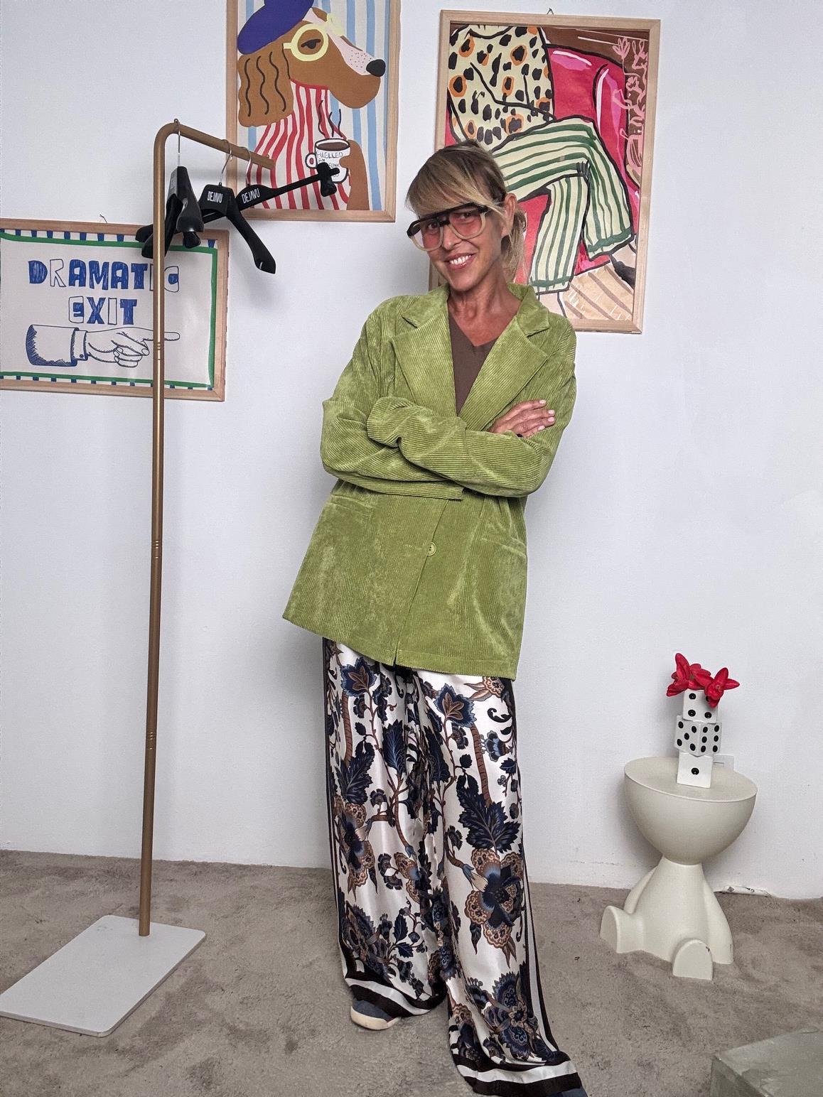 DEJA VU - Giacca in velluto a coste  Vintage vibes, spirito contemporaneo VERDE A25LU607/ OLIO DEJA VU 