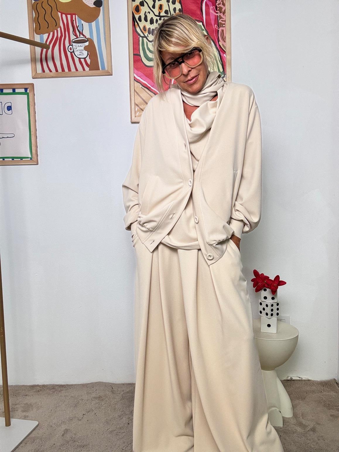 SOUVENIR - Bomber Oversize in Crema Latte S38M0115/ CREMA SOUVENIR 