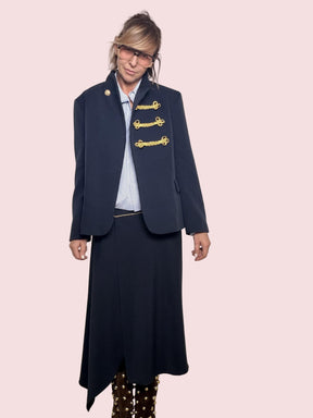 PHILIA LOFT -Giacca Majorette Chic  elegante, strutturata e super scenografica D01E1095/ BLU PHILIA LOFT 