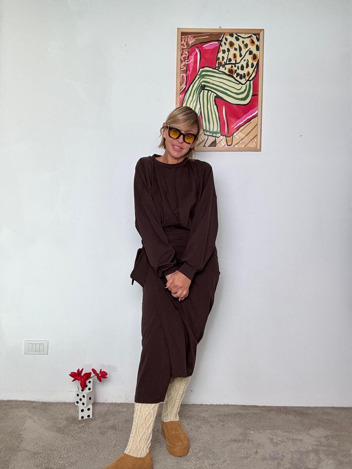 FEMALE -  MAGLIA SPICY LACE A8817/ MORO FEMALE 