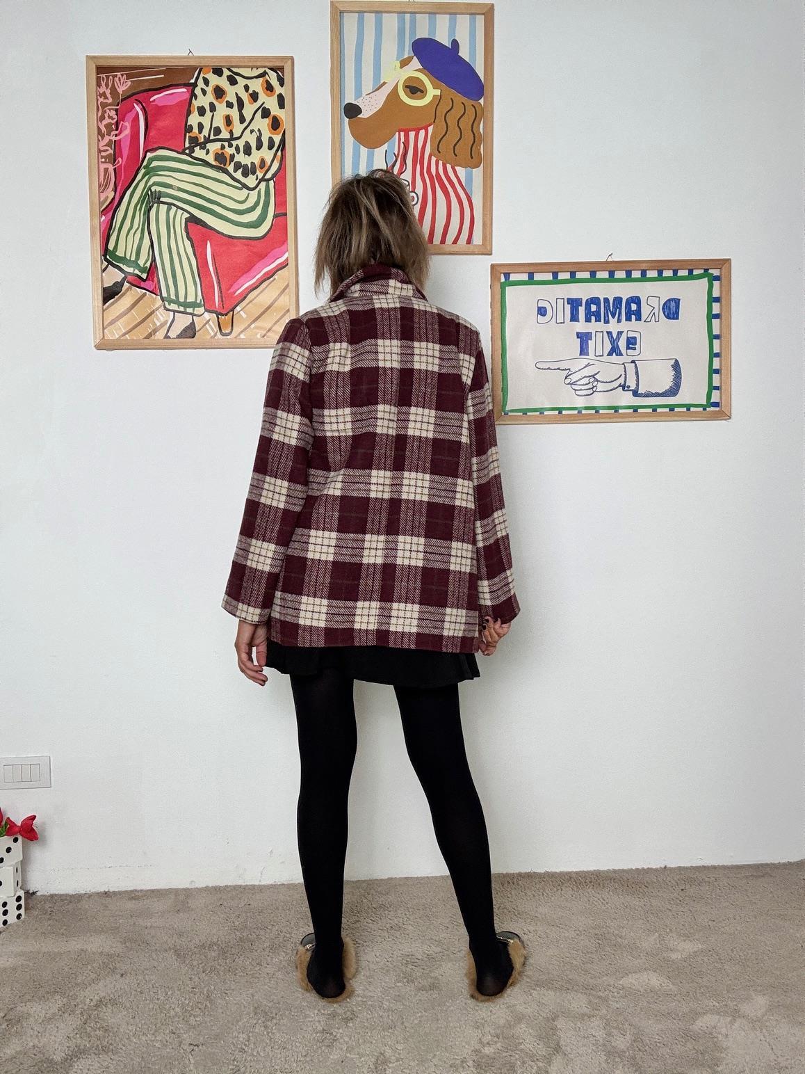 FEMALE - Giacca over a quadri VINO A7006-H9/ CHECK VINO FEMALE 