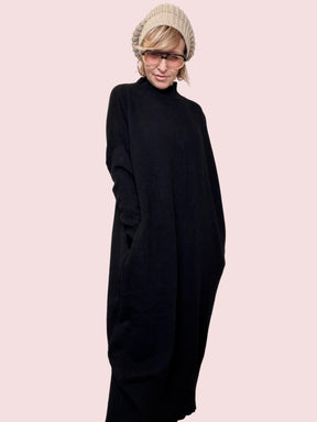SUSY STAR - Abito over Cocoon Cozy nero C8700/ BLACK SUSY STAR 
