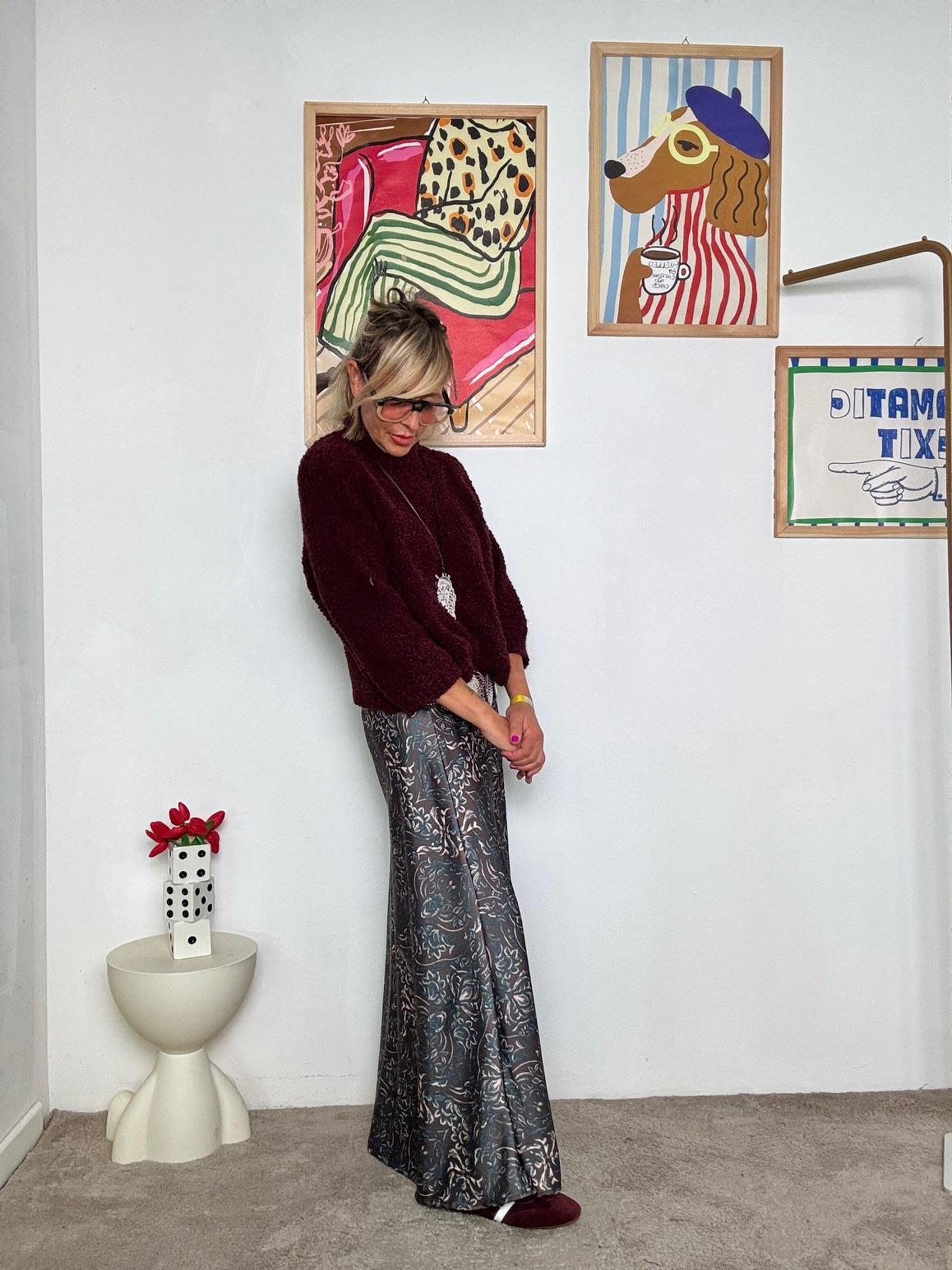 FEMALE - Maglia donna in bouclé   morbida, calda e super trendy - bordeaux L19M052/ BORDEAUX FEMALE 