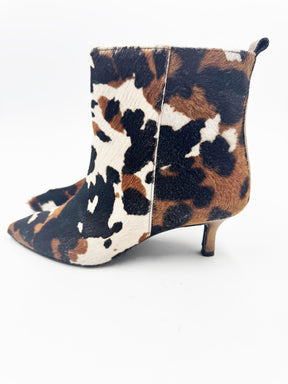 DIVINE FOLLIE- Tronchetto Donna "Maculata Chic"  Tacco Basso, Carattere Altissimo! REIN/ MUCCA DIVINE FOLLIE 