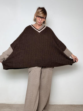 SUSY STAR - GILET MAXI A V STWM5044/ MORO SUSY STAR 