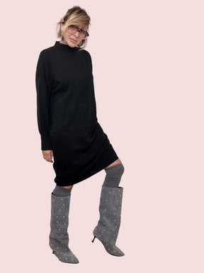 FEMALE - ABITO KNIT COCOON ZM79063/ NERO FEMALE 