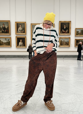 DEJA VU - Pantalone Soft & Cozy Mood A25RU201/ MARRONE DEJA VU 