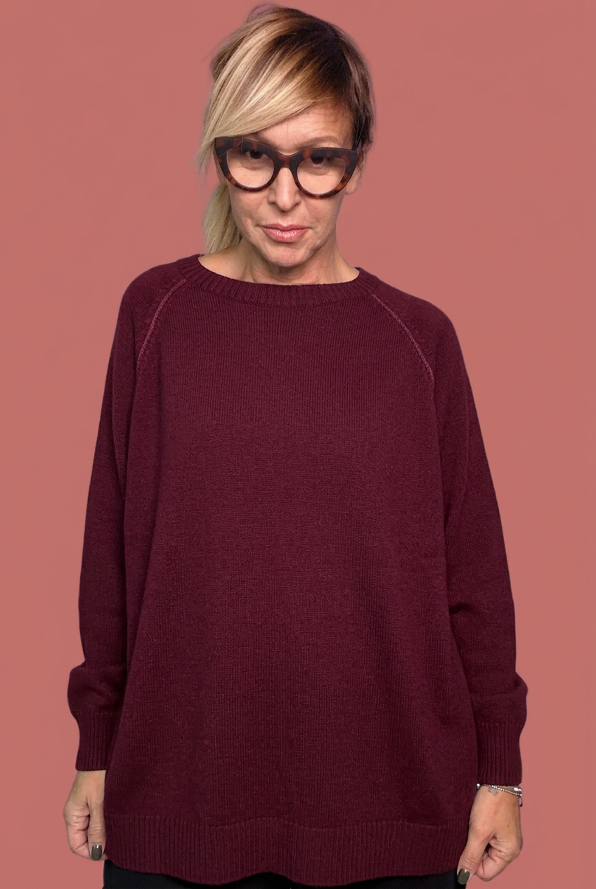 Maglia over girocollo, stile rilassato