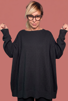 Maglia over girocollo, stile rilassato