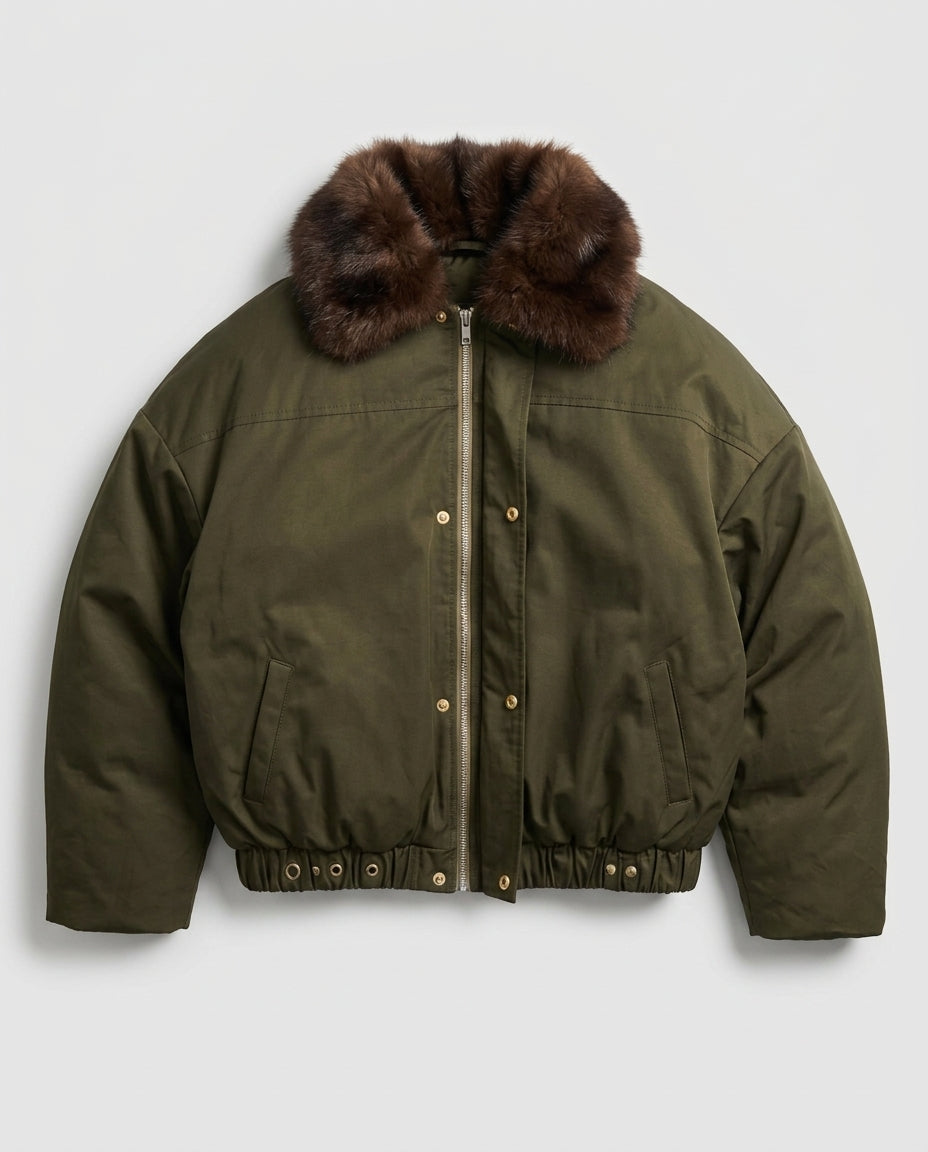 Bomber Jacket — Full Silhouette Flat Lay | Generated by Modelize