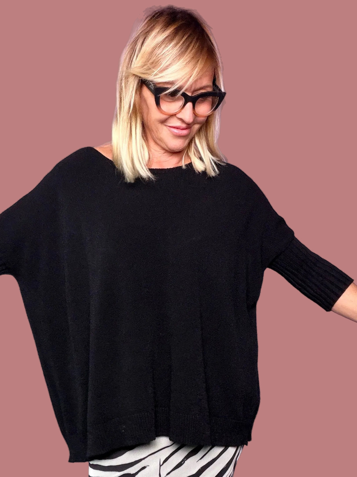 Maglione Oversize Manica 3/4