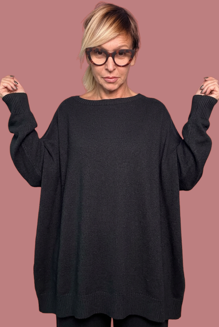 Maglia over girocollo, stile rilassato