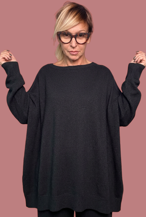 Maglia over girocollo, stile rilassato