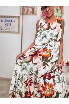 DEJAVU - Abito Lungo Floreale “Estate in Fiore” FANTASIA