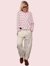 Pantalone Oversize in Cotone con Elastico in Vita