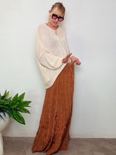 Gonna Lunga Stropicciata Effetto Plissé