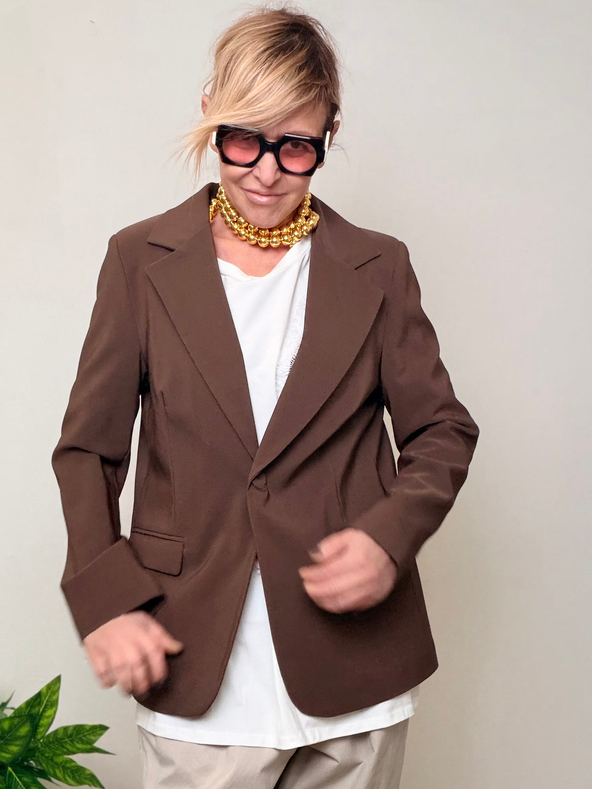 Giacca Sartoriale Oversize in Punto Milano